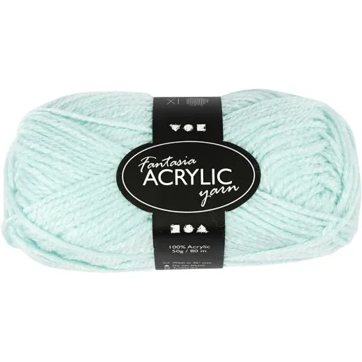 Fantasia Polyacryl Garn, L 80 m, mint green, 50g