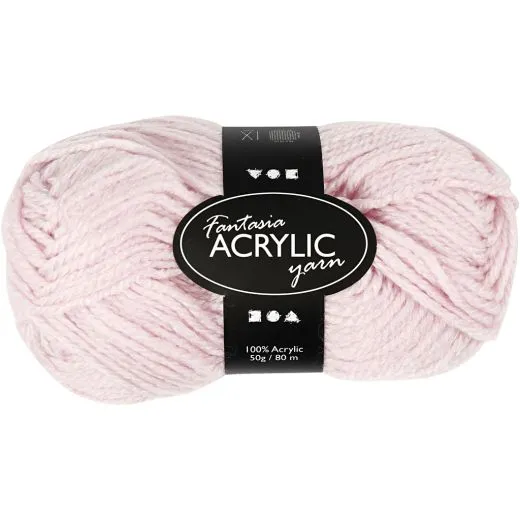 Fantasia Polyacryl Garn, L 80 m, light red, 50g