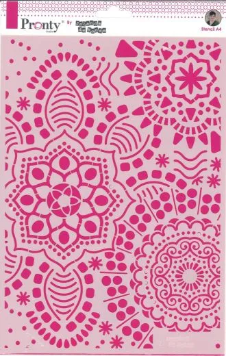 Pronty Mask Stencil A4 - Mandala background