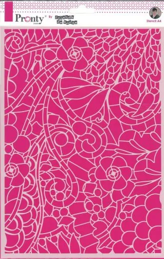 Pronty Mask Stencil A4 - Background floral swirl