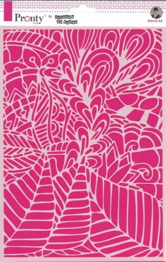 Pronty Mask Stencil A4 - Background leafy