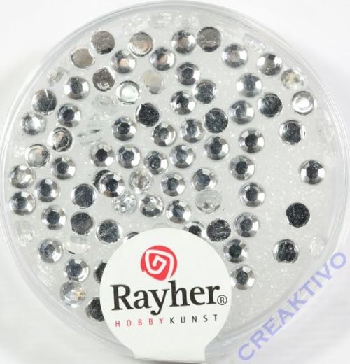 Rayher Plastik-Strassteine 3mm bergkristall