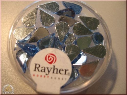 Rayher Plastik-Strassteine Tropfen 6x10mm aquamarin (A)