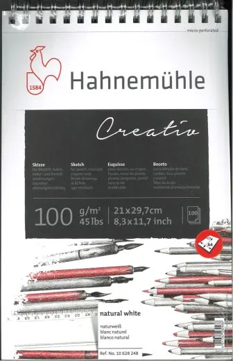 Hahnem�hle Creativ Skizzenblock mit Spiralbindung Din A4