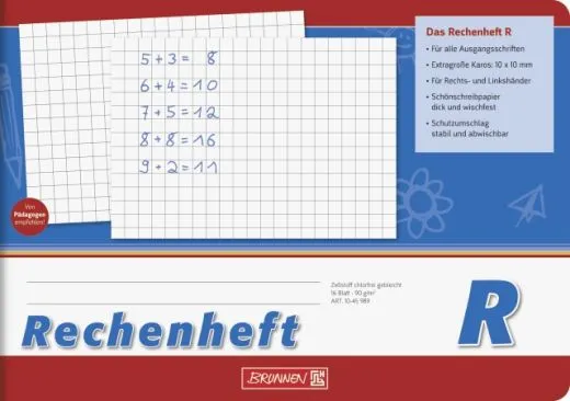 Rechenheft A5quer Lin R 16Blatt