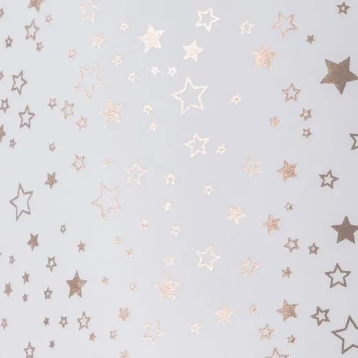 Transparentpapier Sternenglanz Rolle 50 x 70 cm - Motiv C Sterne ros�gold