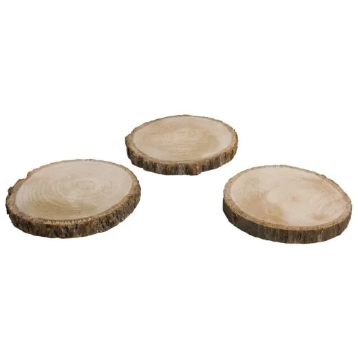 Holzscheibe rund, natur, 10-12cm �