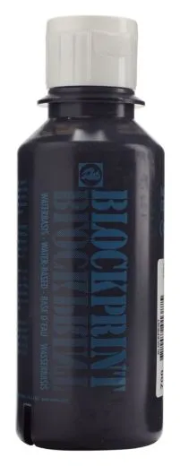 Blockprint Druckfarbe auf Wasserbasis schwarz