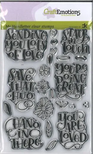 My Handletter clear stamps - Sending you lots of love