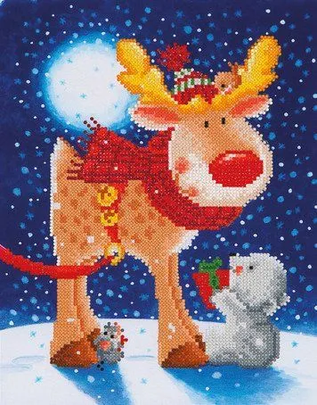 DIAMOND DOTZ Reindeer Gift 27x35 cm