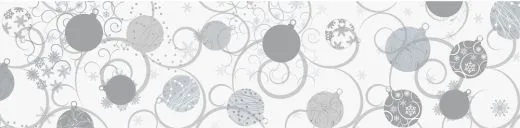 Transparentpapier Weihnachten Rolle 50 x 70 cm - Motiv B Kugeln silber