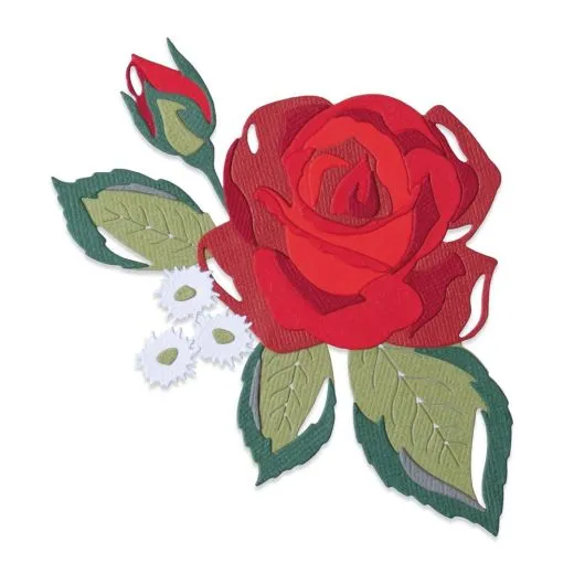 Sizzix Thinlits Die Set 14PK - Layered Rose