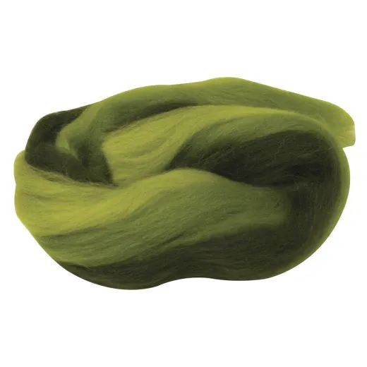 Merino-Kammzug, multicolor Gr�nt�ne