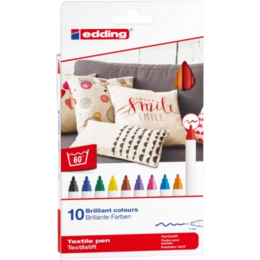 TEXTILMARKER EDDING 4600 CREATIVE, 1 MM, SORTIERT