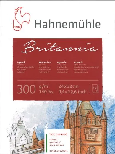 Aquarellblock Britannia 24cm x 32cm hot pressed - satiniert