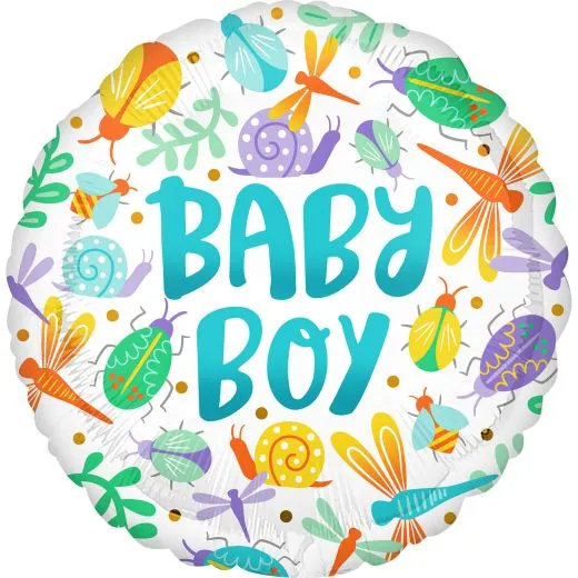 Standard Baby Boy Watercolor Foil Balloon