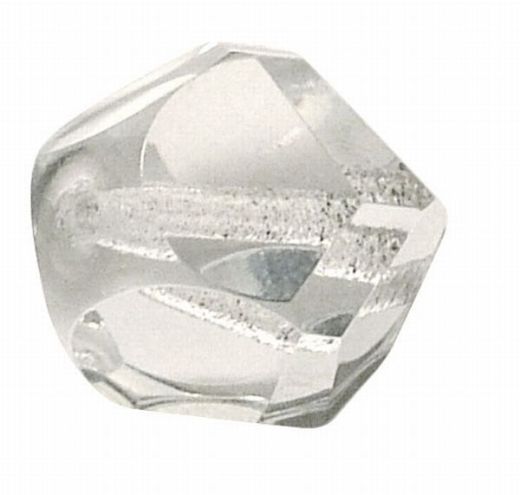 Glasschliffperle: Fancy Cut 14mm bergkristall (Restbestand)
