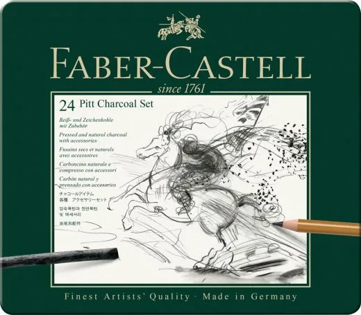 Pitt Charcoal Set, 24er Metalletui