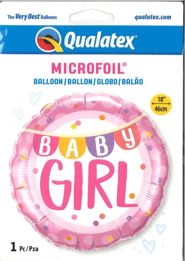 Folienballon Baby Girl Girlande