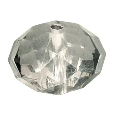 Acryl-Schmuck-Perle facettiert 18mm stahlgrau (Restbestand)