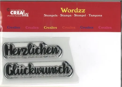 Crealies Silikonstempel Herzlichen Gl�ckwunsch