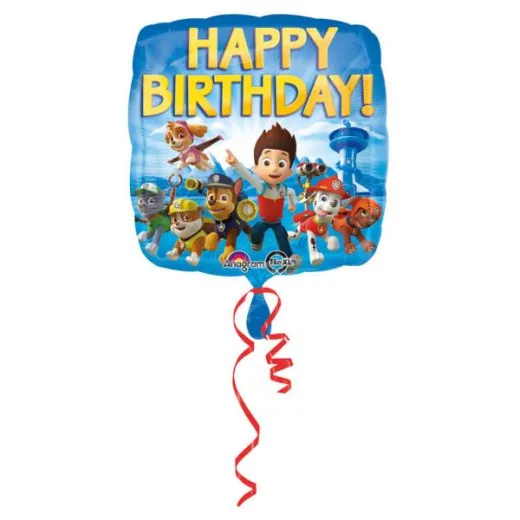 Folienballon PAW Patrol Happy Birthday 43cm