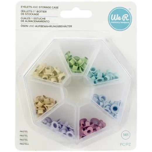 We R Eyelets W/Storage Case 140/Pkg pastel