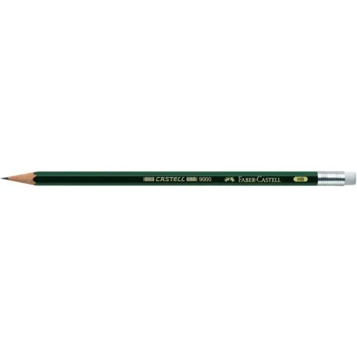 Bleistift CASTELL 9000 HB mit Gummitip