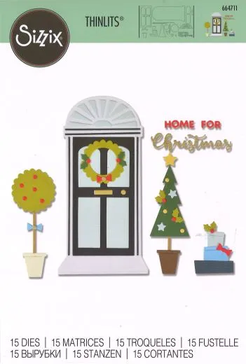 Sizzix Thinlits Stanze Set 15PK - Home for Christmas