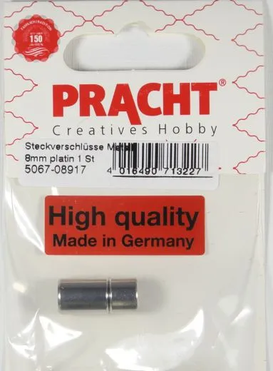Steckverschluss Metall 8mm platin