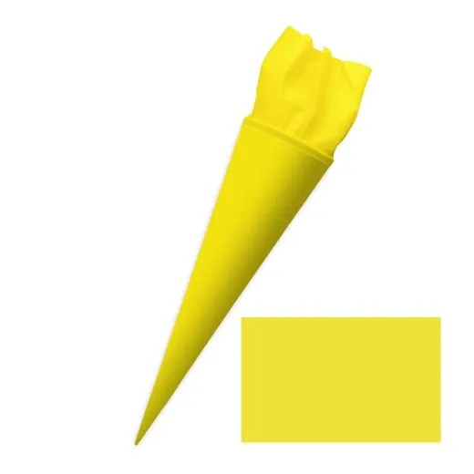 Bastel-Schultte mit Filzmanschette 70cm gelb (kein Versand - nur Abholung)