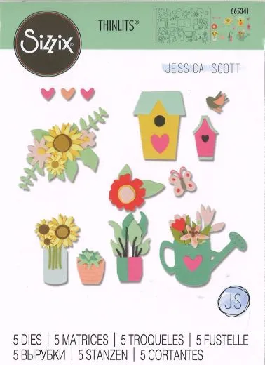 Sizzix Thinlits Stanzen Set 5PK - Floral Garden