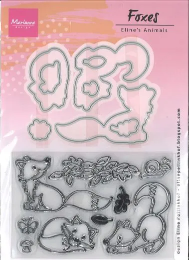 Marianne Design Clear Stamps & Die Set - Elines Animals - Foxes