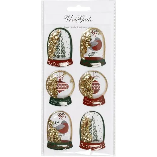 Shaker Stickers rot/gr�n gold