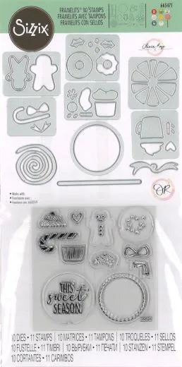 Sizzix Framelits Stanze Set 10PK mit Stempeln - Dessert Treats