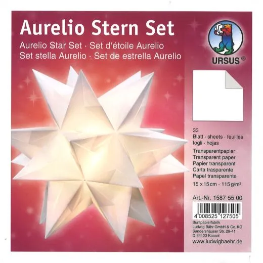 Aurelio Stern Set 15x15cm transparent wei�