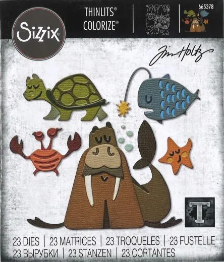 Sizzix Thinlits Stanze Set 23PK - Under the Sea #2, Colorize by Tim Holtz