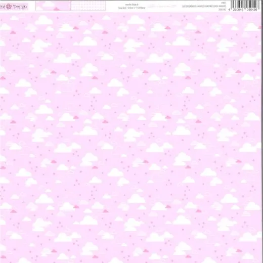 Dini Design Scrapbooking Papier Sugarpink clouds-gingham