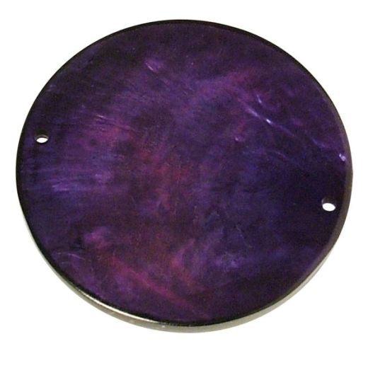 Perlmutt Schmuckelement Scheibe 30mm purple velvet
