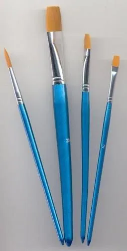 Pinselset Nylon 1x rund 3x flach