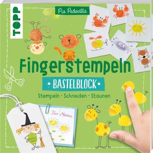 Fingerstempeln. Bastelblock