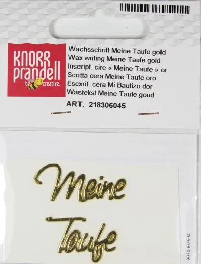 Wachsschrift Meine Taufe gold