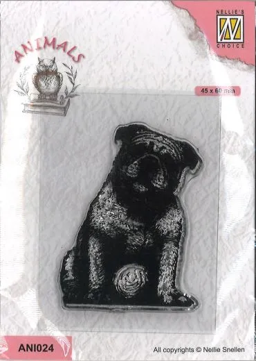 Nellies Choice Clearstamp - Dog with Ball