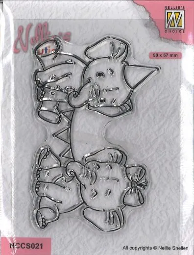 Nellies Choice Clearstamp - Cuties Happy Birthday