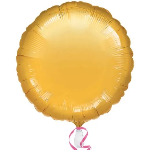 Folienballon rund metallic gold