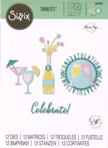 Sizzix Thinlits Stanze Set 12PK - Bottles & Glasses