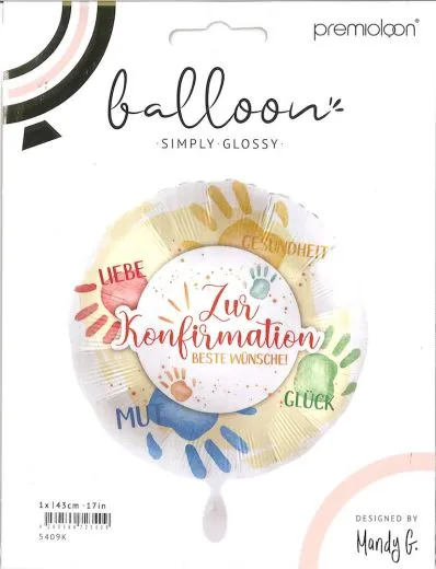 Folienballon Zur Konfirmation beste W�nsche!