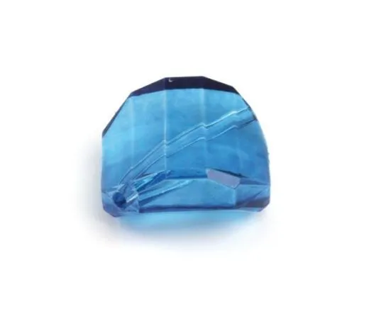 Acryl Schmuck Quadrat facettiert 20x20mm azurblau (Restbestand)