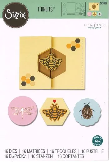 Sizzix Thinlits Stanze Set 16PK - Summer Spinner Card