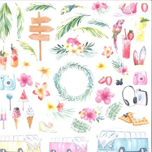 Piatek13 - Scrapbook Paper Summer Vibes 07